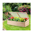 Wooden Garden Portable Greenhouse With Transparent Pvc Top Cover