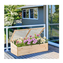 Wooden Garden Portable Greenhouse With Transparent Pvc Top Cover