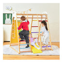 8 In 1 Wooden Jungle Gym Playset With Monkey Bars And Climbing Ladder