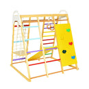 8 In 1 Wooden Jungle Gym Playset With Monkey Bars And Climbing Ladder