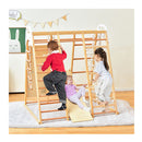 8 In 1 Wooden Jungle Gym Playset With Monkey Bars And Climbing Ladder