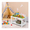 Wooden Kids Activity Table With Storage Shelf Removable Tabletop White