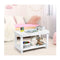 Wooden Kids Activity Table With Storage Shelf Removable Tabletop White