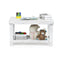 Wooden Kids Activity Table With Storage Shelf Removable Tabletop White