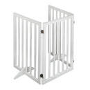 Wooden Pet Gate Dog Fence Safety White 400X 3Mm
