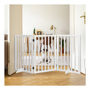 Wooden Pet Gate Dog Fence Safety White 400X 3Mm