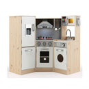 Wooden Pretend Corner Playset With Cookware Accessories For Kids