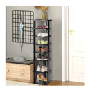 Wooden Shoe Rack With 8 Levels And Large Capacity Black