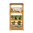 Wooden Storage Rack With Weatherproof Asphalt Roof For Garden