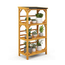 Wooden Storage Rack With Weatherproof Asphalt Roof For Garden