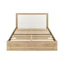 Wooden Bed Frame With Headboard Mattress Bed Base Platform