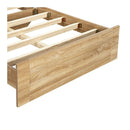Wooden Bed Frame With Headboard Mattress Bed Base Platform