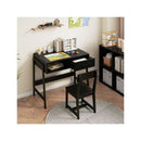 Wooden Children Study Table And Chair Set With Storage Drawer