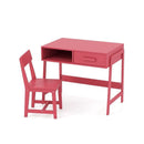 Wooden Children Study Table And Chair Set With Storage Drawer