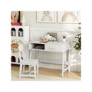 Wooden Children Study Table And Chair Set With Storage Drawer