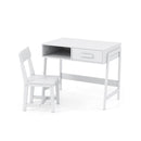 Wooden Children Study Table And Chair Set With Storage Drawer