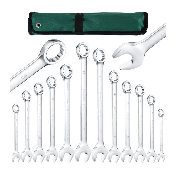 Ratchet Gear Spanner Set Chrome Vanadium Wrench Hand Tool Kit