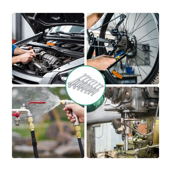 Ratchet Gear Spanner Set Chrome Vanadium Wrench Hand Tool Kit