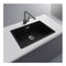 Black Kitchen Laundry Sink Single Bowl Granite Quartz Stone Mount