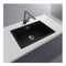 Quartz Stone Kitchen Sink Single Bowl With Strainer Waste Overflow