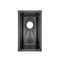Sink Handmade Single Bowl Sink Mount Grey Black 304 Stainless Steel