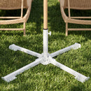 Outdoor Umbrellas Base Steel Umbrella Holder 25 to 35mm White