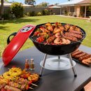 Charcoal BBQ Grill Portable with Lid for Camping Outdoor