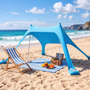 Camping Tent Beach Tent Canopy Sun Shelter Portable Blue
