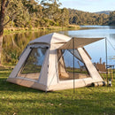 Camping Tent Family Shelter 210D Oxford Fabric Awning 210cm Khaki