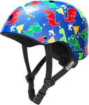 OutdoorMaster Youth & Kids Bike Helmet - Adjustable Multi-Sports Skateboard Helmet with Removable Liners for Balance Bike, Kids Scooter, One Wheel Hoverboard,Graffiti-style helmet-Dino Volcanoland-Large