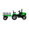 XL Kids Ride On Tractor 12V with Trailer Remote Green