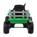 XL Kids Ride On Tractor 12V with Trailer Remote Green