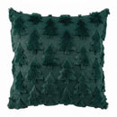 Christmas Tree Pillow Covers 2 Packs Cushion Covers Soft Faux Fur Jacquard Throw Pillow Covers 45 x 45cm Green