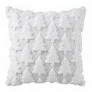 Christmas Tree Pillow Covers 2 Packs Cushion Covers Soft Faux Fur Jacquard Throw Pillow Covers 45 x 45cm White
