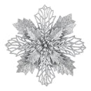 20Pcs Christmas Tree Flower Set Garland Wreath Poinsettia Decorations
