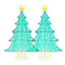 124Cm Pre Lit Artificial Christmas Tree With 520 Led Lights For Garden