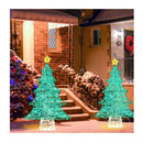 124Cm Pre Lit Artificial Christmas Tree With 520 Led Lights For Garden