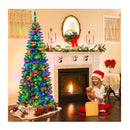 Artificial Pencil Christmas Tree With Tips And Led Lights