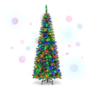 Artificial Pencil Christmas Tree With Tips And Led Lights
