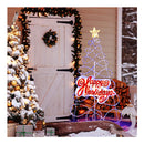 Outdoor Colorful Christmas Tree With 216 Led Lights For Home And Party