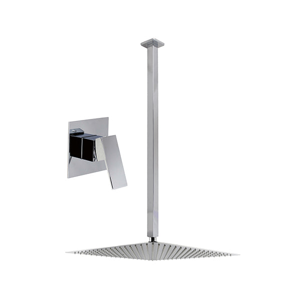 400Mm Rain Shower Head Stainless Steel Square Chrome Ceiling Shower