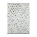 Yemen Ivory Blue Wool Rug