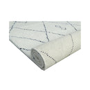 Yemen Ivory Blue Wool Rug