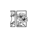 Metal Wall Art 4Pcs Floral Minimalist Line Decor