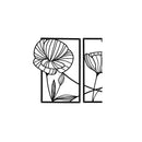 Metal Wall Art 4Pcs Floral Minimalist Line Decor