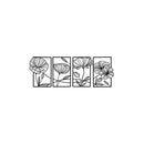 Metal Wall Art 4Pcs Floral Minimalist Line Decor
