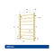 Brushed Electric Heated Towel Rack Square 8 Bars