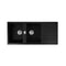 Granite Quartz Sink Double Bowls With Drainboard Strainer Waste Black