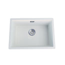 Cream White Kitchen Sink Single Bowl Granite Quartz Stone Mount