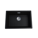 Black Kitchen Laundry Sink Single Bowl Granite Quartz Stone Mount